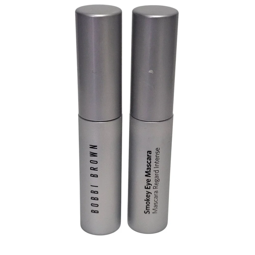 2 x BOBBI BROWN Smokey Eye Mascara BLACK Travel Size New no‎ box 0.1 oz. 3 ml.